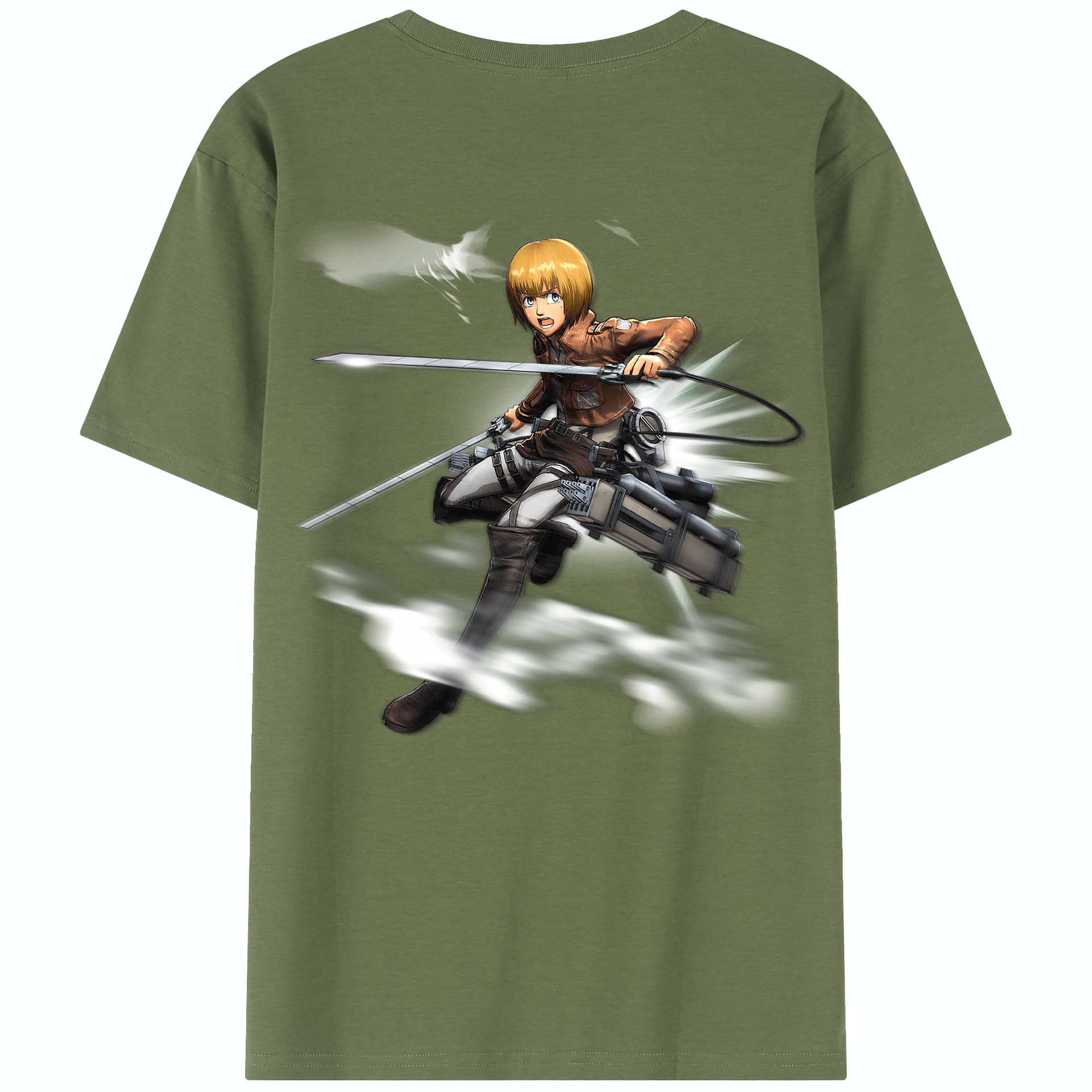 （画像用） 進撃の巨人 アルミン·アルレルト Attack on Titan Armin Arlert 綿100％半袖Tシャツ（背面プリント）